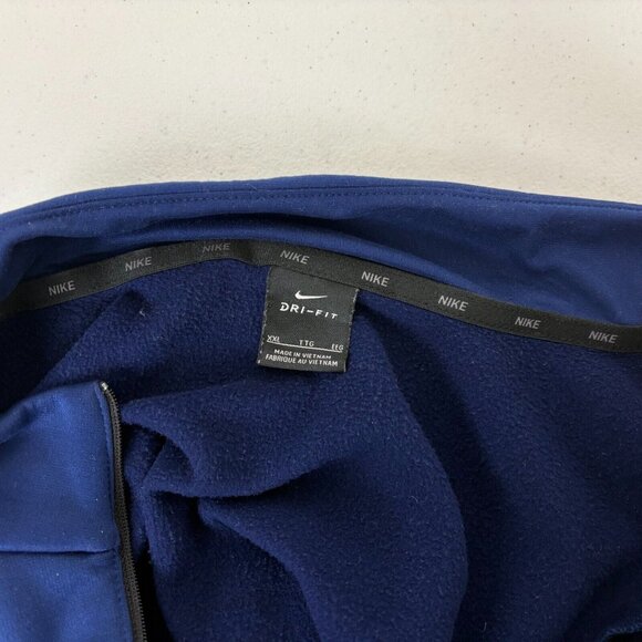 Nike Training Jacket Mens Size 2XL Blue Quarter Zip Pullover Dri Fit - Picture 5 of 5